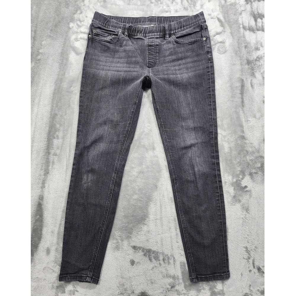 L.L. Bean Jeans Womens 12 PETITE Gray Mid Rise Skinny Jegging Coolmax Stretch